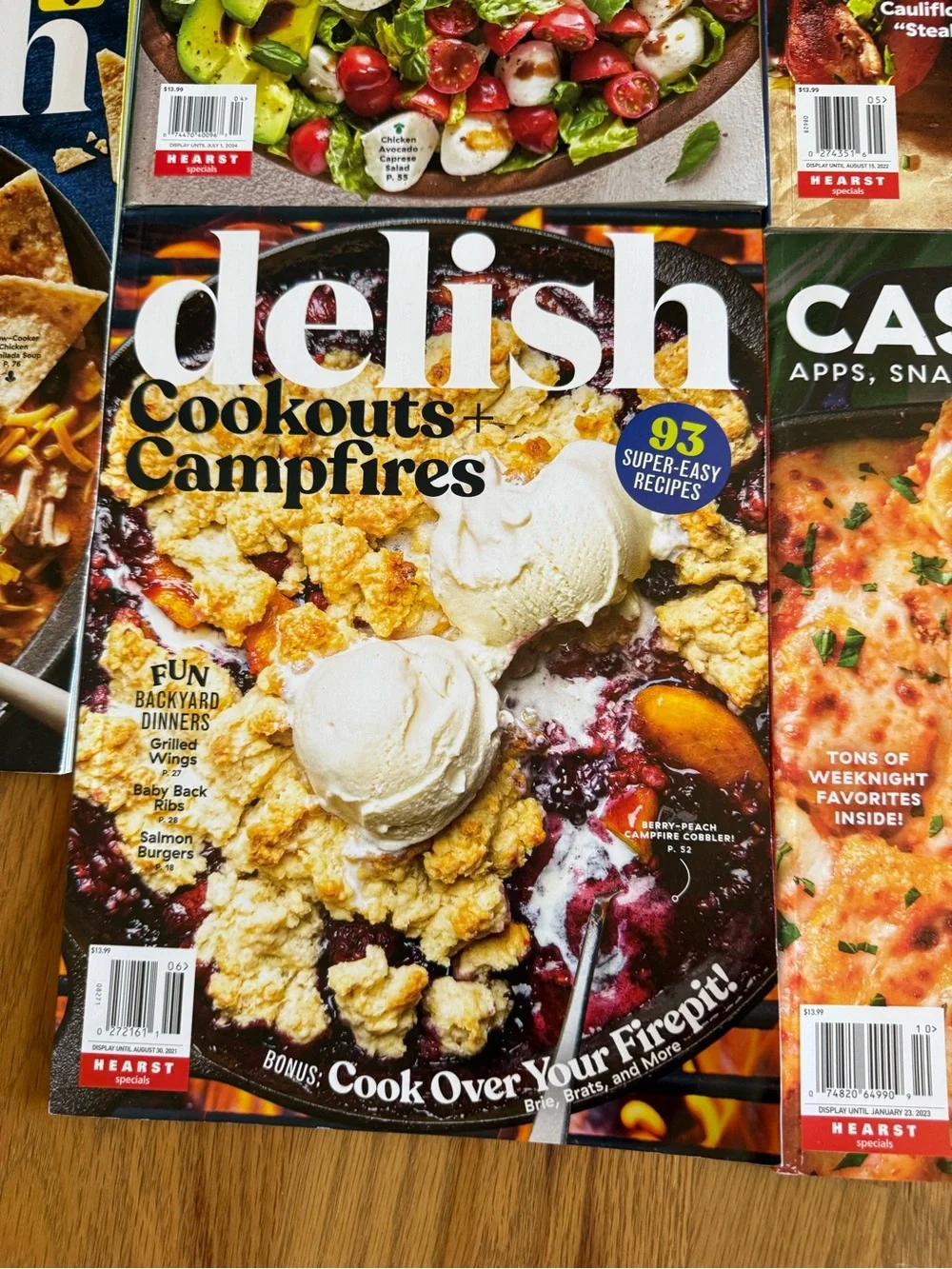 Bundle of 5 Delish Magazine Cookbooks